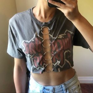 Custom made twenty one pilots cropped band tee